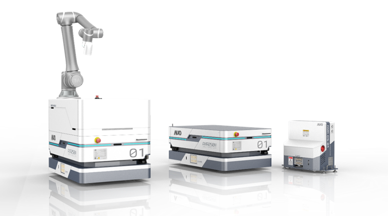 米蘭體育數位開發的自主式移動機器人（AMR250M），搭配全向輪並結合AI演算法、2D LiDAR、3D攝影機等技術，協助客戶實現產線全自動化